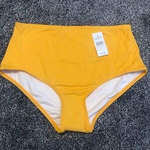 LOFT yellow High-Waisted Bikini Bottom